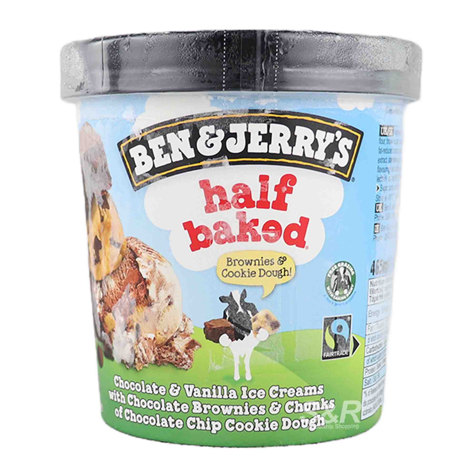 Ben & Jerry's Half Baked Brownies & Cookie Dough Ice Cream 465mL